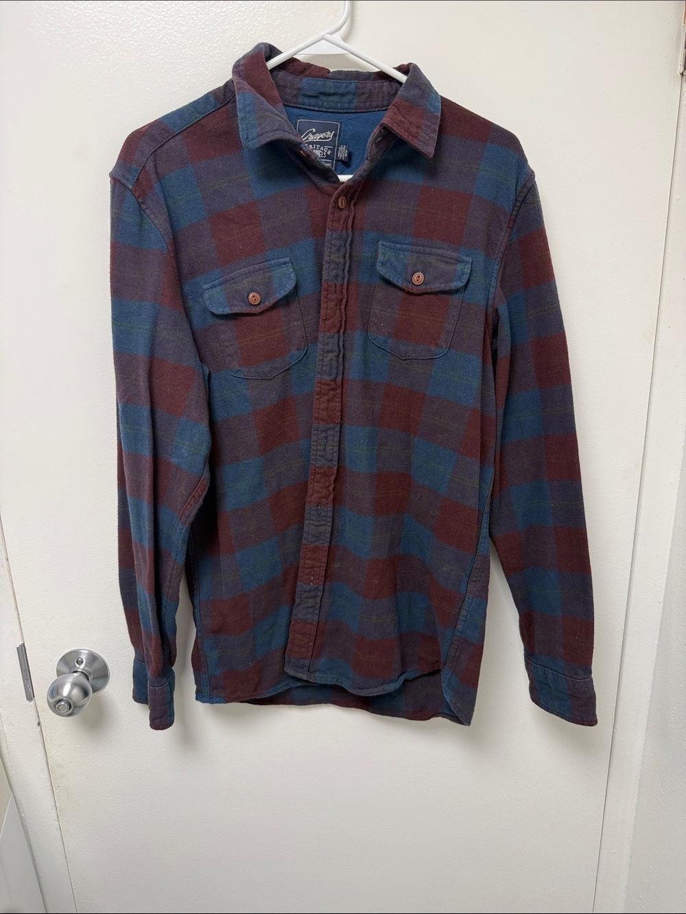 Grayers Heritage Flannels Blue and Burgundy Label Cotton Shirt